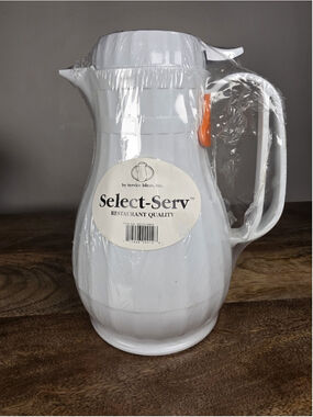 Vintage Select-Serv Service Ideas 44 Oz Insulated Beverage Server White NOS